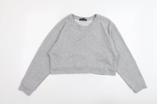 Cameo Rose Womens Grey Cotton Pullover Sweatshirt Size M Pullover