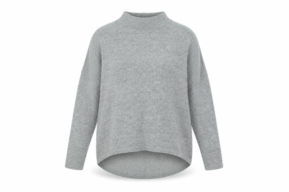 Light Before Dark Womens Green Mock Neck Acrylic Pullover Jumper Size S