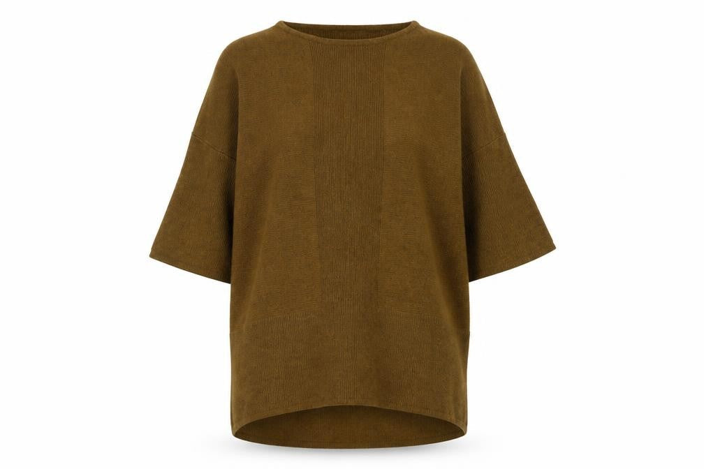 Warehouse Womens Brown Round Neck Viscose Pullover Jumper Size 6
