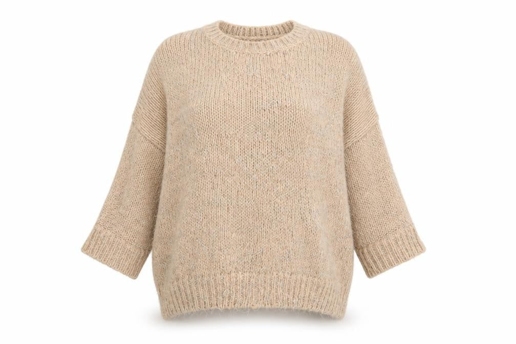 New Look Womens Pink Round Neck Acrylic Pullover Jumper Size M