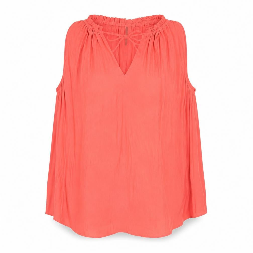 Gap Womens Pink Polyester Basic Blouse Size M V-Neck