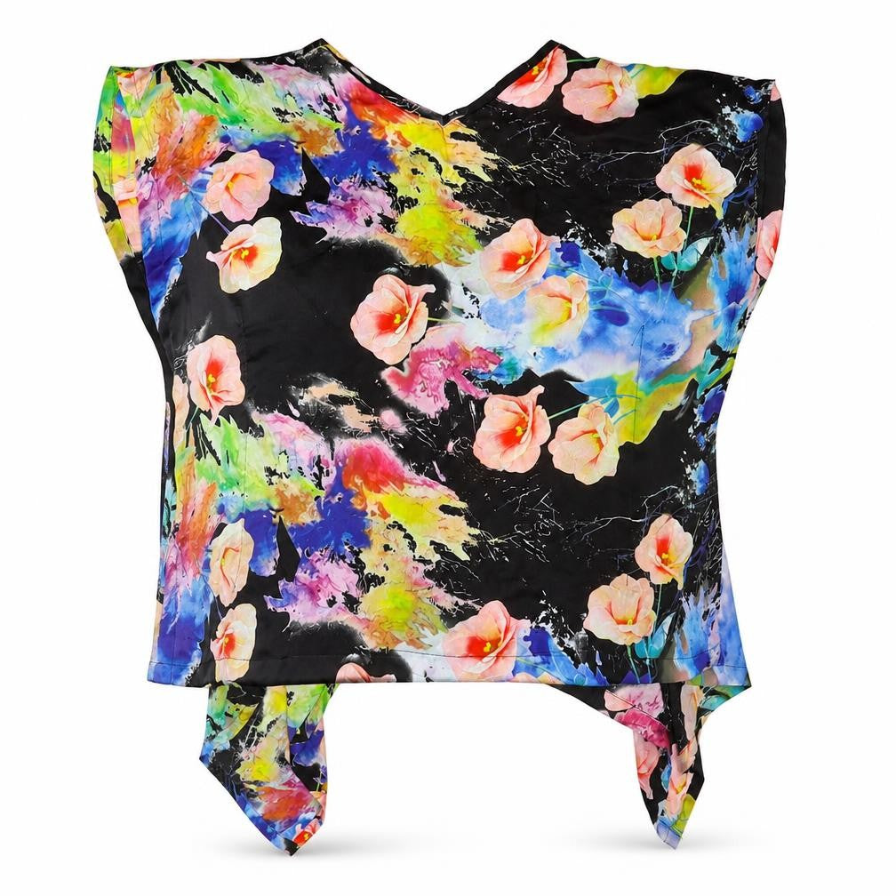 Alice & You Womens Multicoloured Floral Polyester Basic Blouse Size 10 Round Neck
