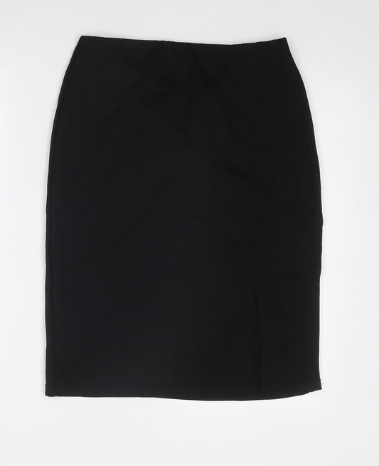 Style Report Womens Black Polyester A-Line Skirt Size 28 in