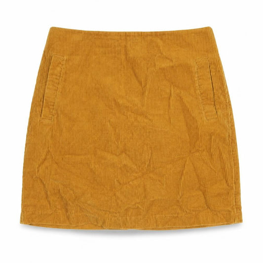 New Look Womens Yellow Polyester A-Line Skirt Size 6 Zip
