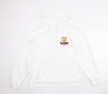 Preloved Justice League Womens White Cotton Pullover Sweatshirt Size 16 Pullover - Pudsey Justice League Size 16-18 - Front
