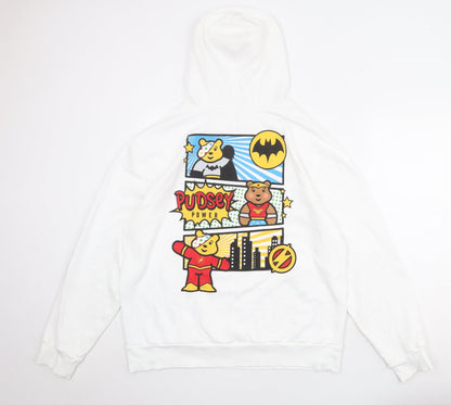 Preloved Justice League Womens White Cotton Pullover Sweatshirt Size 16 Pullover - Pudsey Justice League Size 16-18 - Back