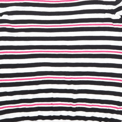 Debenhams Womens Multicoloured Round Neck Striped Viscose Pullover Jumper Size 14