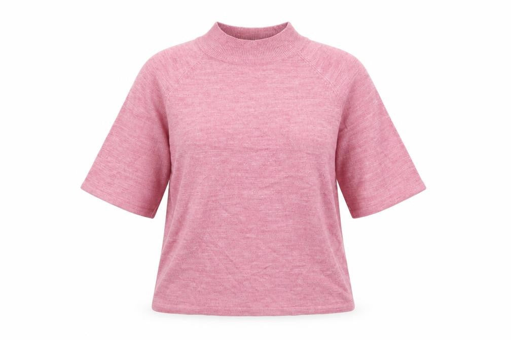 BHS Womens Pink High Neck Acrylic Pullover Jumper Size 12