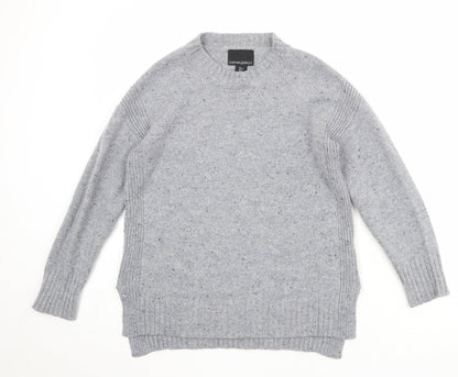 Cynthia Rowley Womens Grey Round Neck Acrylic Pullover Jumper Size S