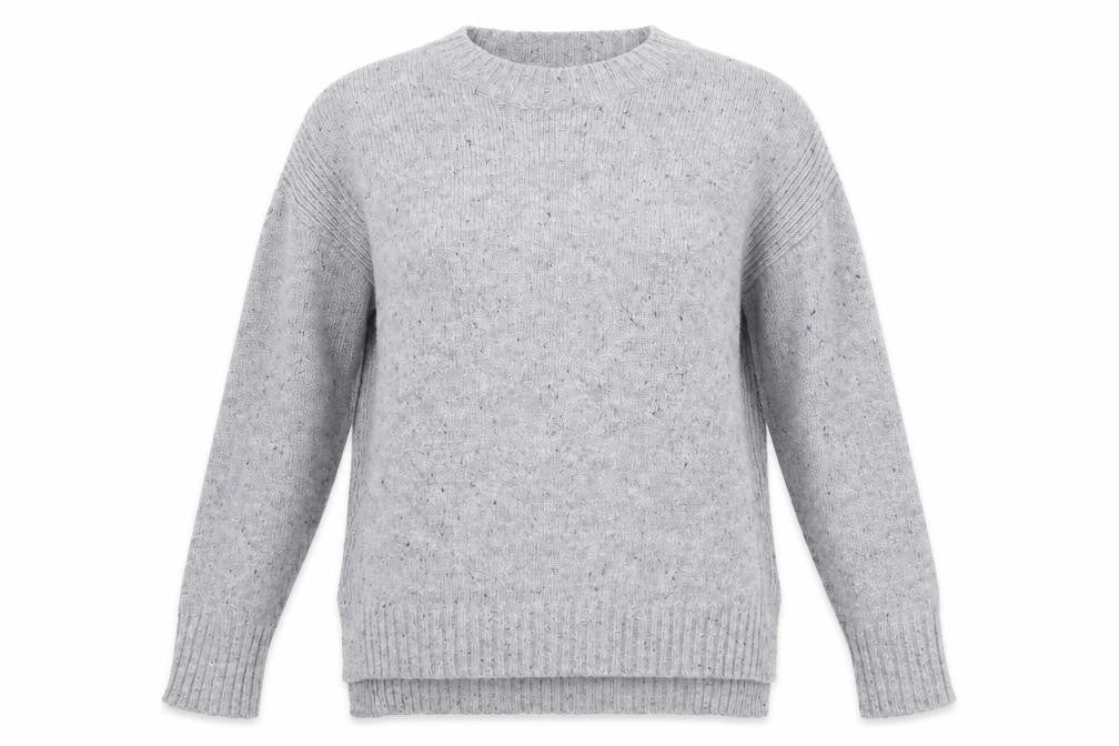 Cynthia Rowley Womens Grey Round Neck Acrylic Pullover Jumper Size S