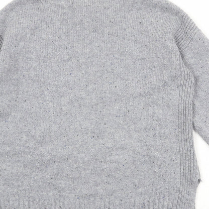 Cynthia Rowley Womens Grey Round Neck Acrylic Pullover Jumper Size S