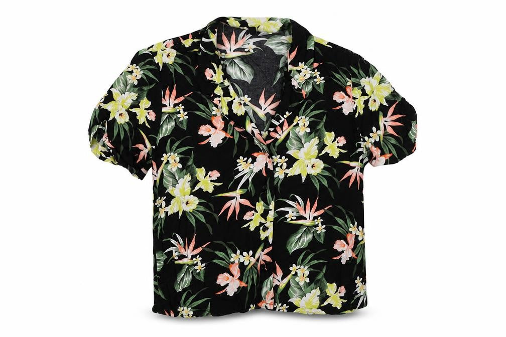 Divided by H&M Womens Multicoloured Floral Viscose Basic Button-Up Size 4 Collared