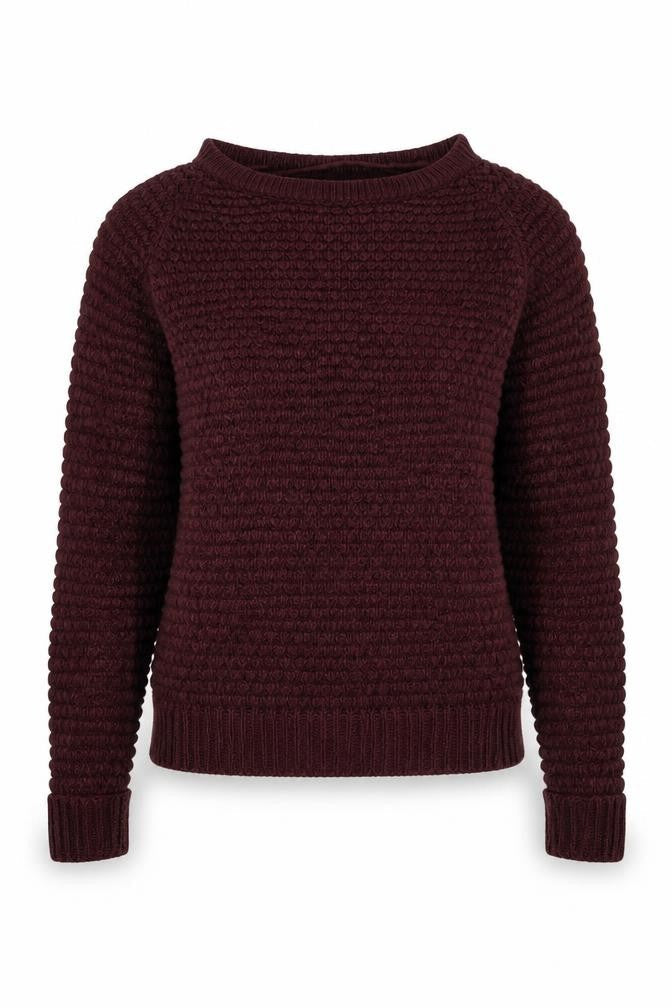 VERO MODA Womens Red Boat Neck Acrylic Pullover Jumper Size S