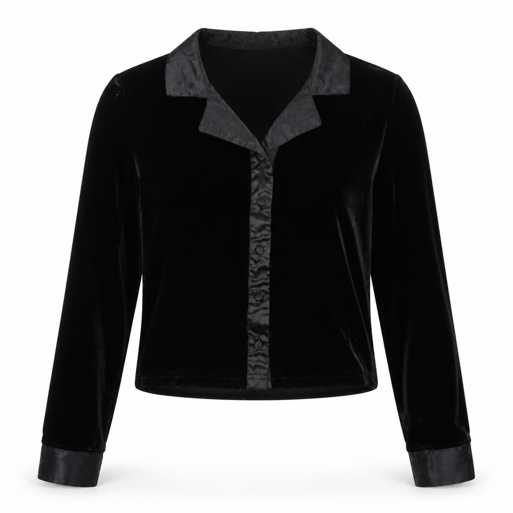 Carreau Sport Womens Black Polyester Basic Button-Up Size M Collared