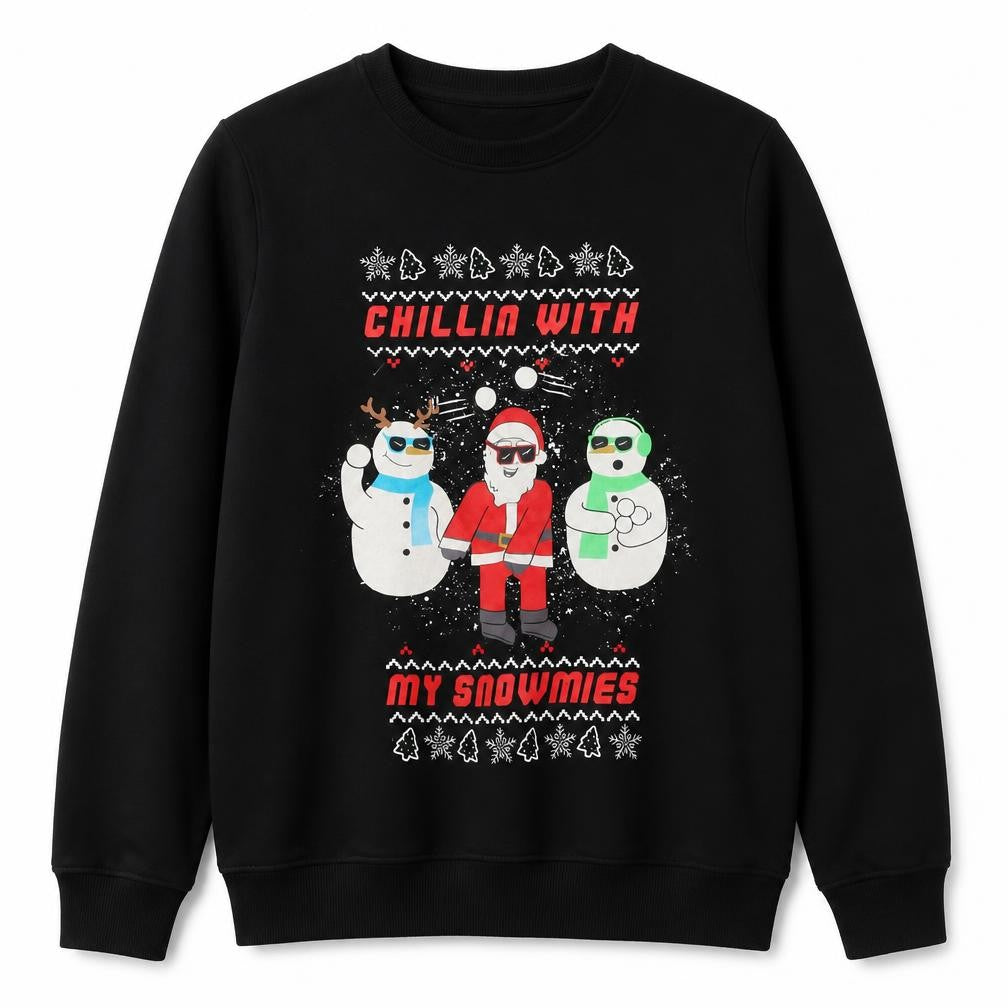 Very Boys Black Cotton Pullover Sweatshirt Size 12 Years Pullover - Santa Print