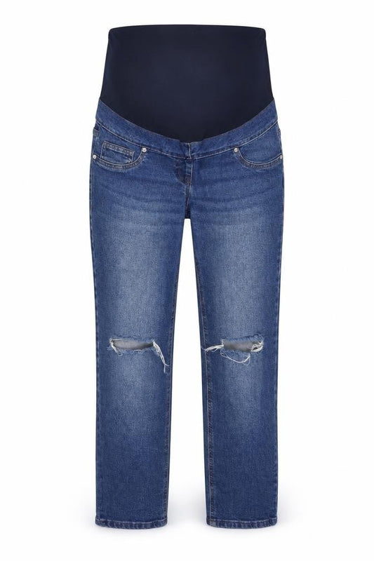 Next Womens Blue Cotton Straight Jeans Size 8 Slim