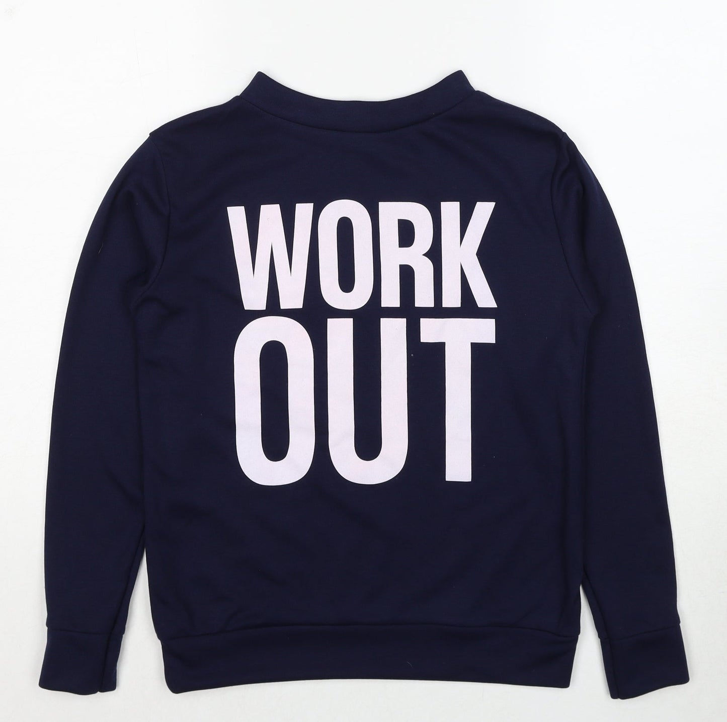 Styleplus Womens Blue Polyester Pullover Sweatshirt Size M Pullover - Work out Size M-L
