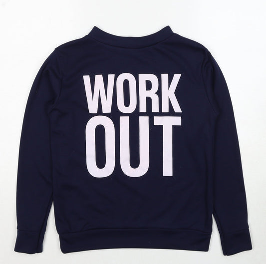 Styleplus Womens Blue Polyester Pullover Sweatshirt Size M Pullover - Work out Size M-L