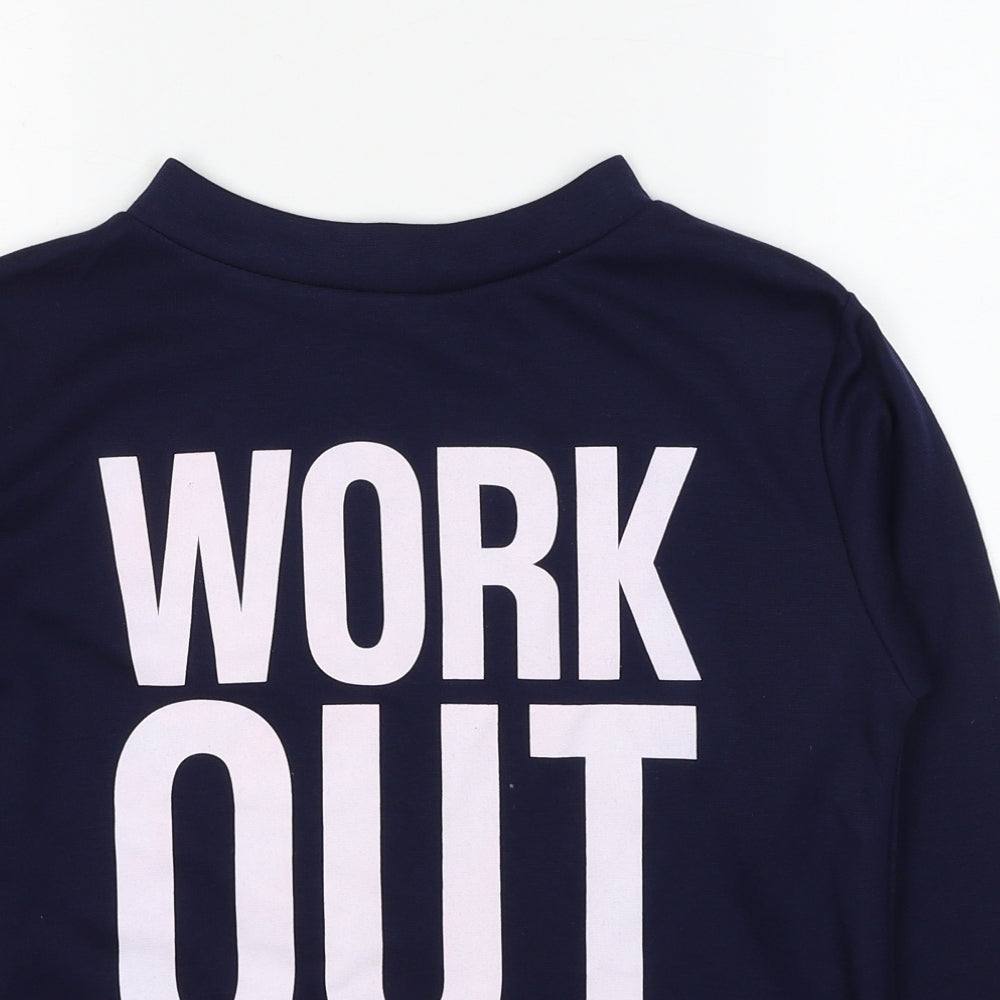 Styleplus Womens Blue Polyester Pullover Sweatshirt Size M Pullover - Work out Size M-L