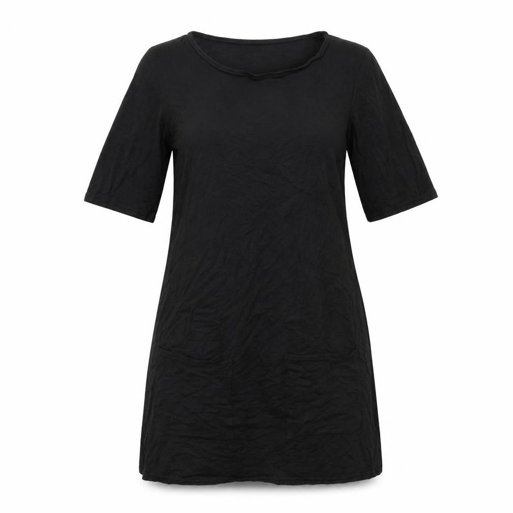 PRETTYLITTLETHING Womens Black Viscose A-Line Size 6 Round Neck Pullover