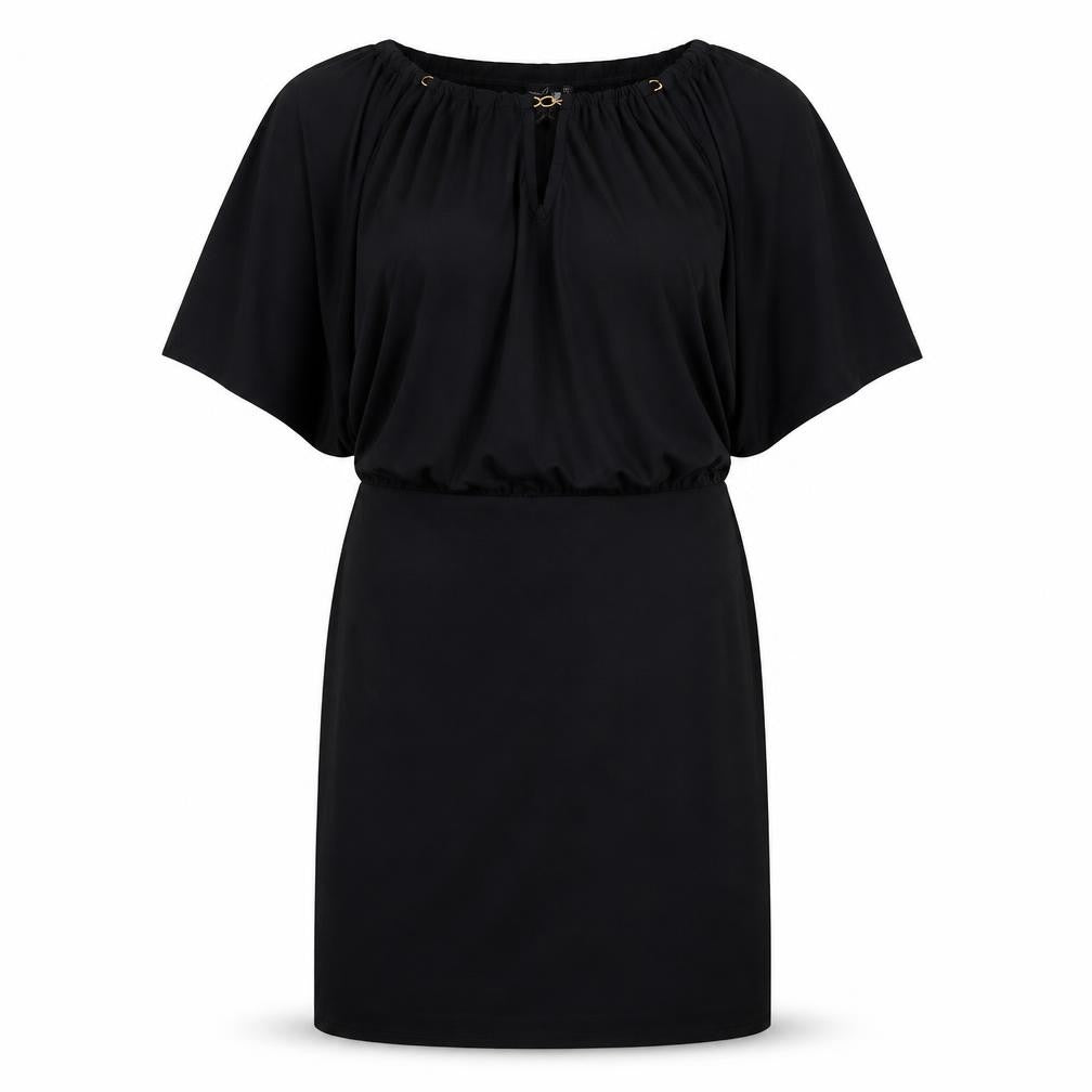 Body Flirt Womens Black Polyester Sheath Size 12 Off the Shoulder Pullover