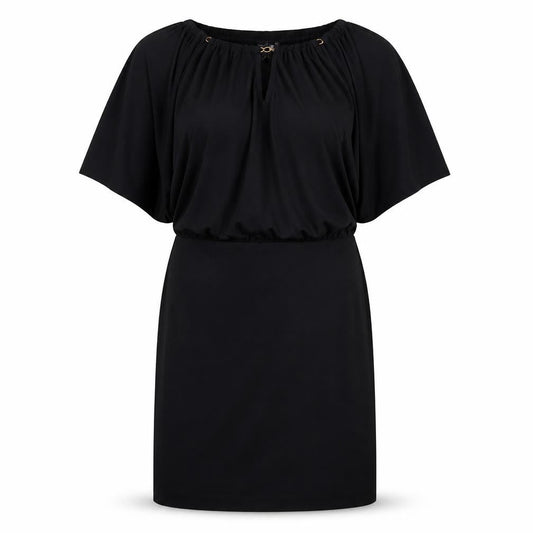 Body Flirt Womens Black Polyester Sheath Size 12 Off the Shoulder Pullover