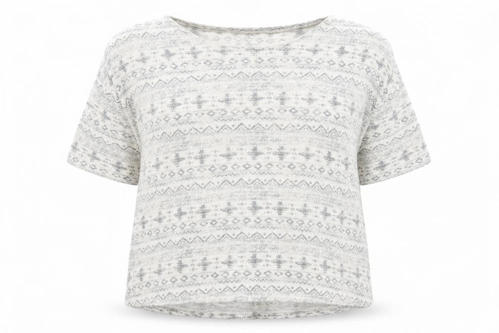 New Look Womens Grey Round Neck Geometric Acrylic Pullover Jumper Size 18