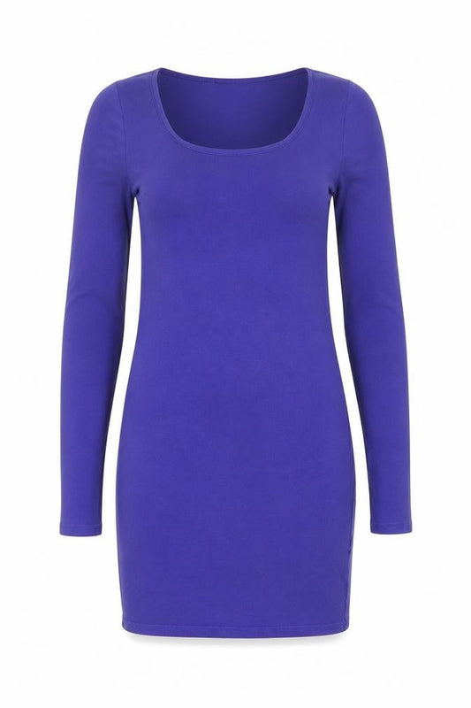 Divided by H&M Womens Blue Cotton Jumper Dress Size 10 Round Neck Pullover