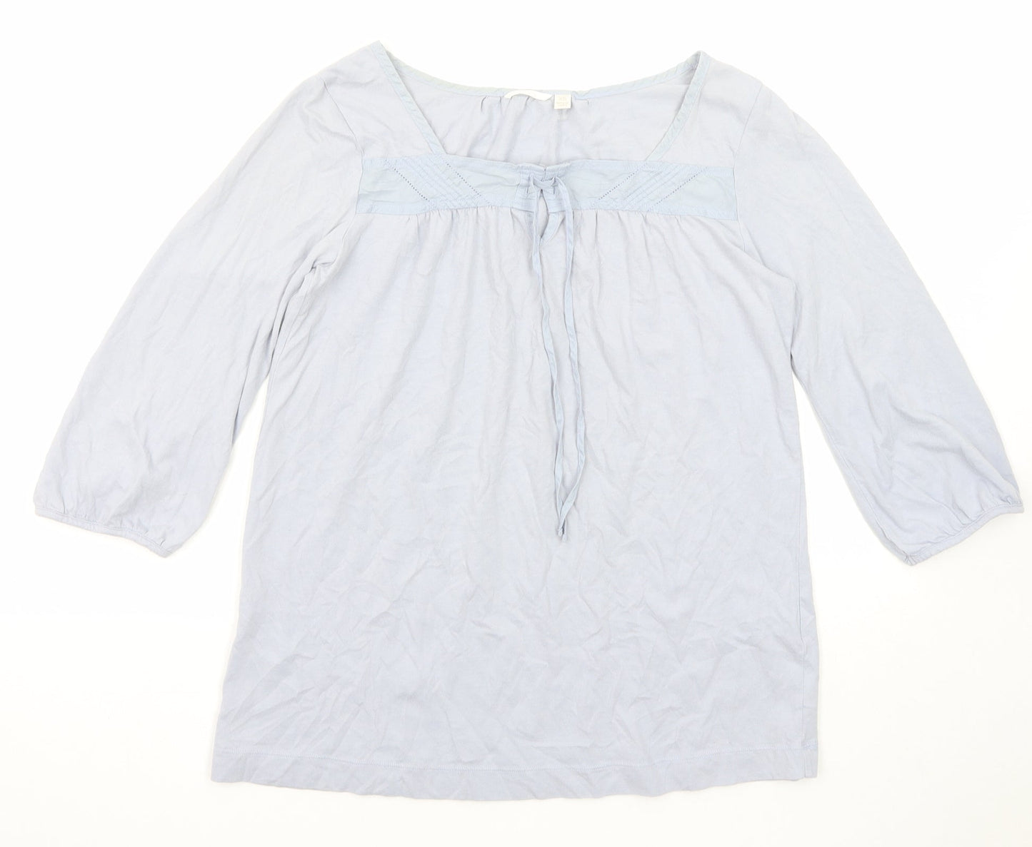 Uniqlo Womens Blue Cotton Basic T-Shirt Size XS Round Neck