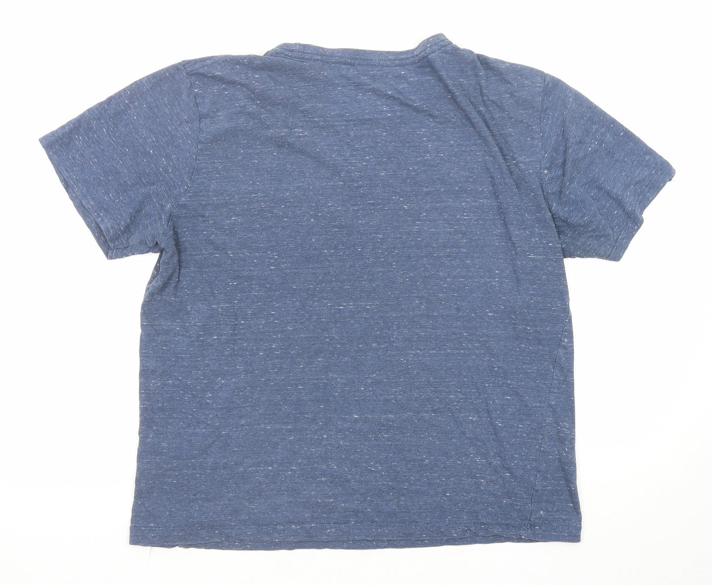 Denim & Flower Womens Blue Cotton Basic T-Shirt Size M Round Neck