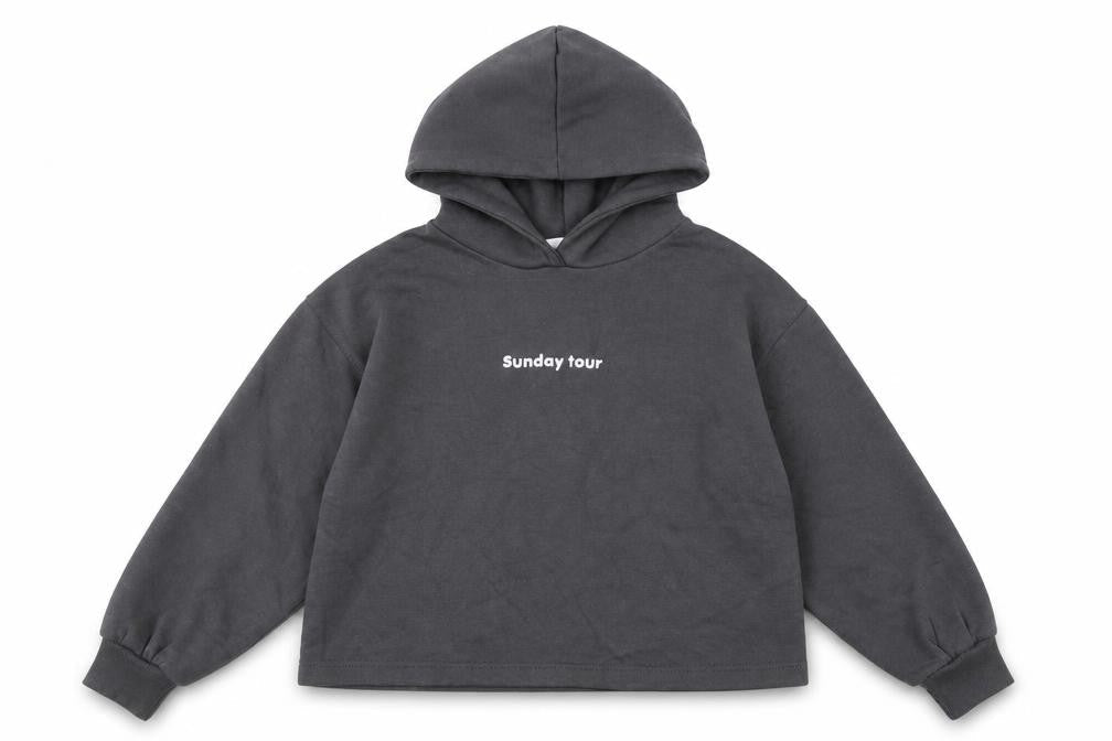 Zara Girls Grey Cotton Pullover Hoodie Size 11-12 Years Pullover - Sunday
