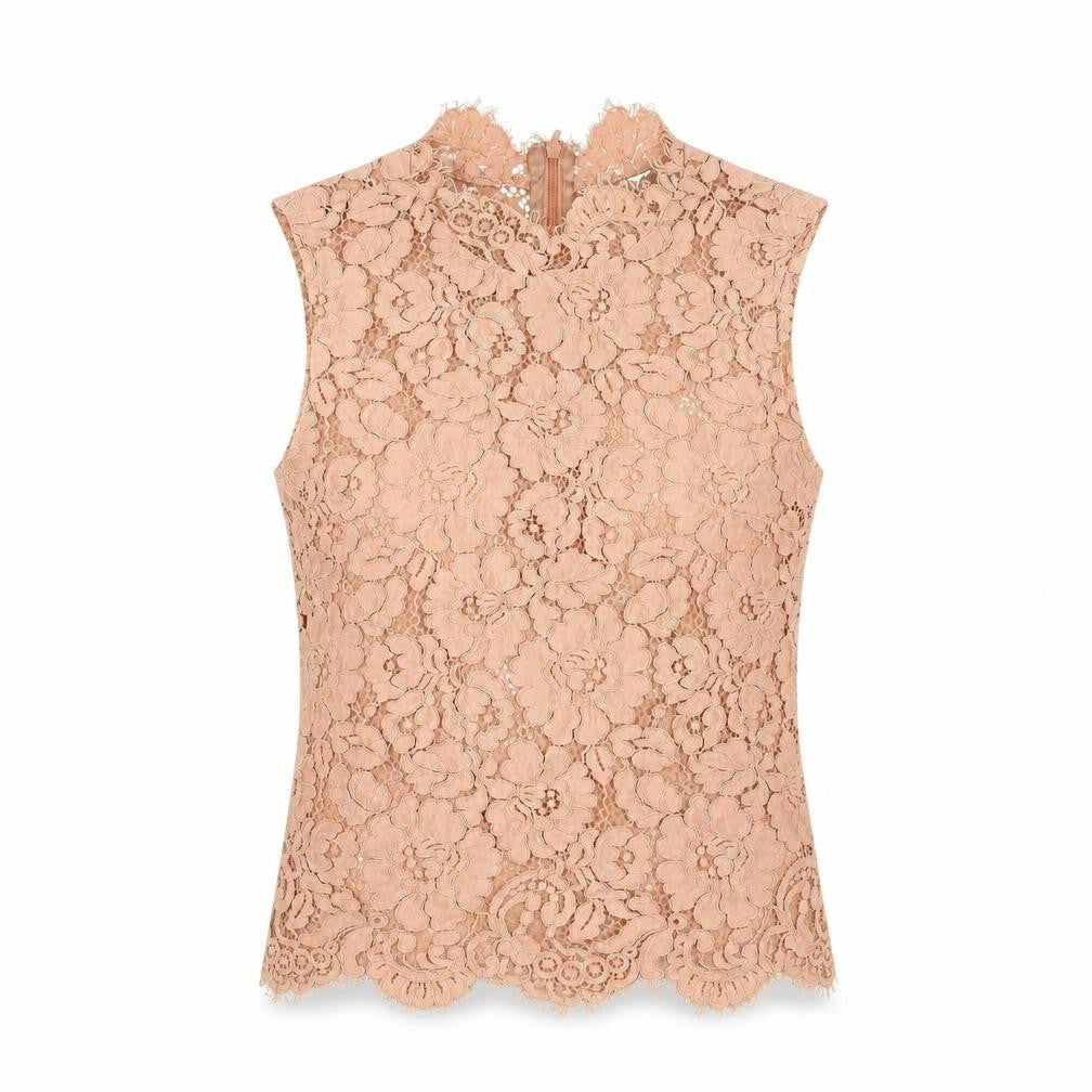 Ivy & Oak Womens Orange Cotton Basic Blouse Size 8 Mock Neck