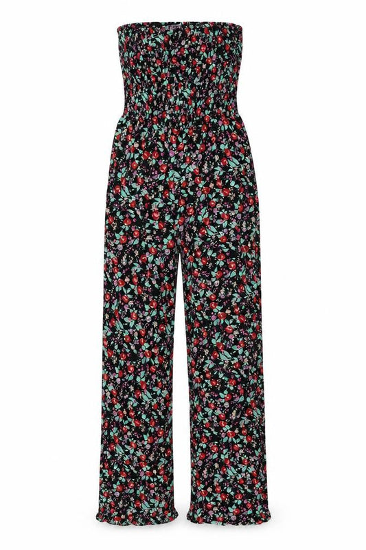 Red Chilli Womens Multicoloured Floral Viscose Jumpsuit One-Piece Size 8 Pullover