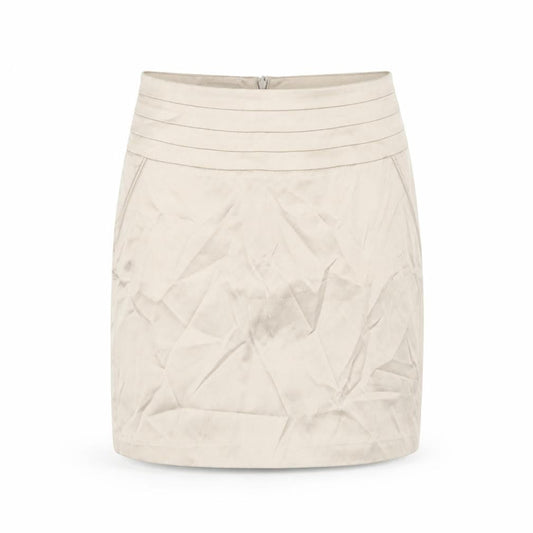 Forever 21 Womens Beige Cotton A-Line Skirt Size S Zip