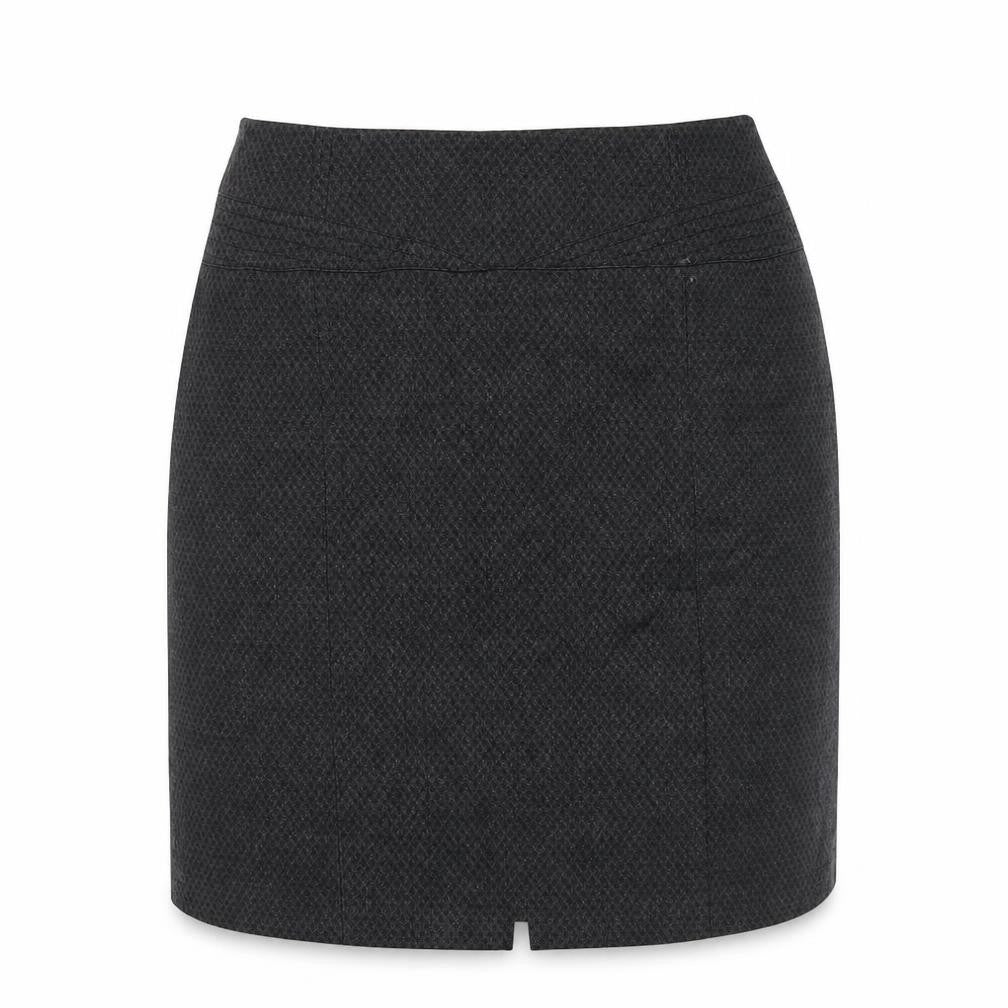 NEXT Womens Grey Geometric Polyester A-Line Skirt Size 38 in Zip
