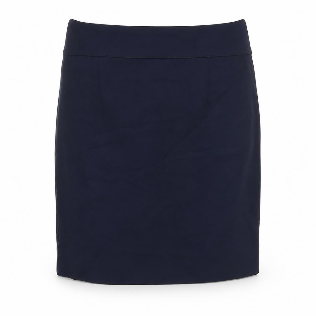 John Lewis Womens Blue Polyester A-Line Skirt Size 8 Zip