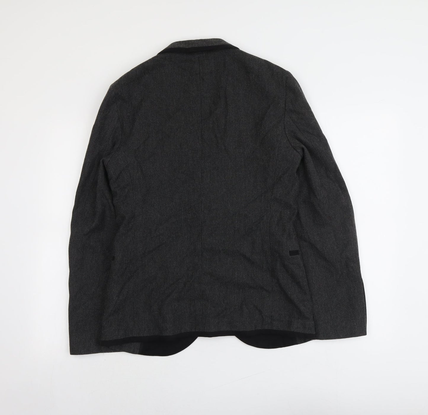 Zara Mens Grey Cotton Jacket Blazer Size 36 Regular