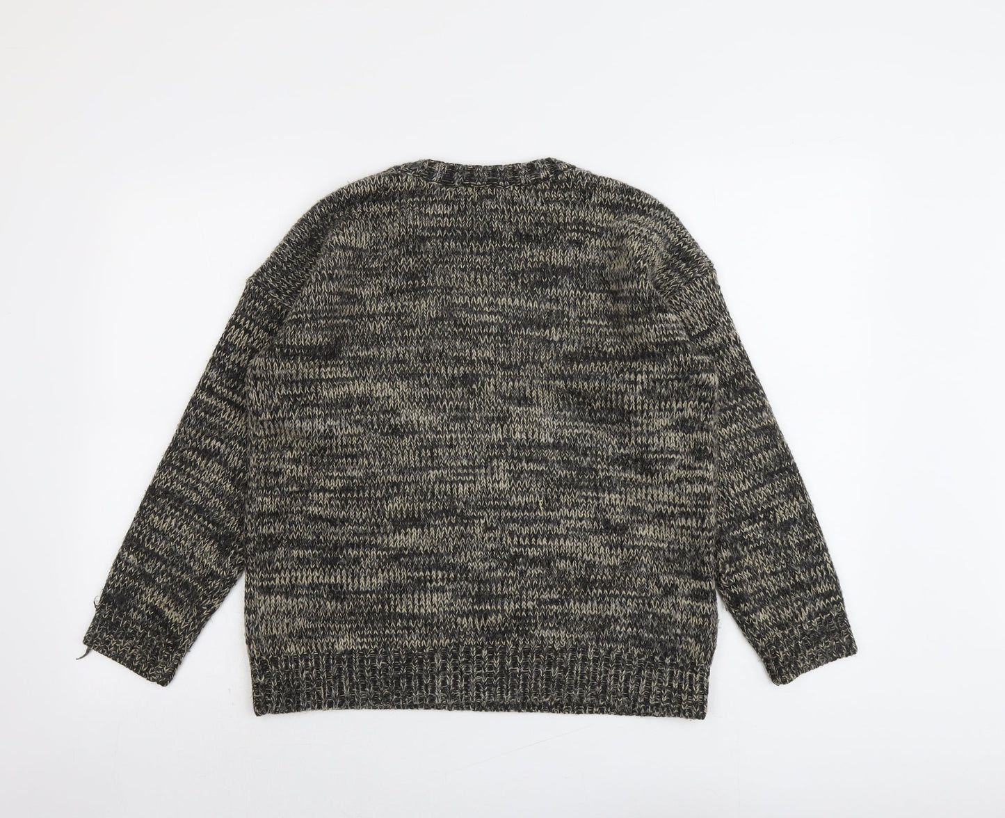 Marks and Spencer Womens Brown Round Neck Acrylic Pullover Jumper Size 8