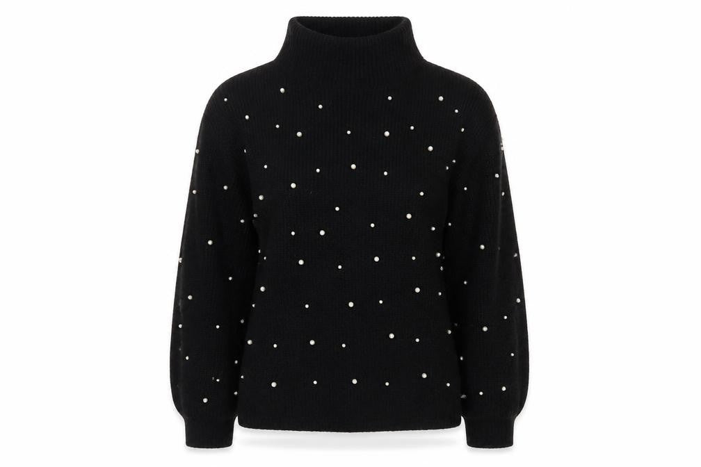 Marks & Spencer Womens Black High Neck Acrylic Pullover Jumper Size S