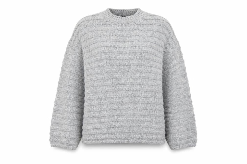 Marks & Spencer Womens Grey Round Neck Acrylic Pullover Jumper Size XL