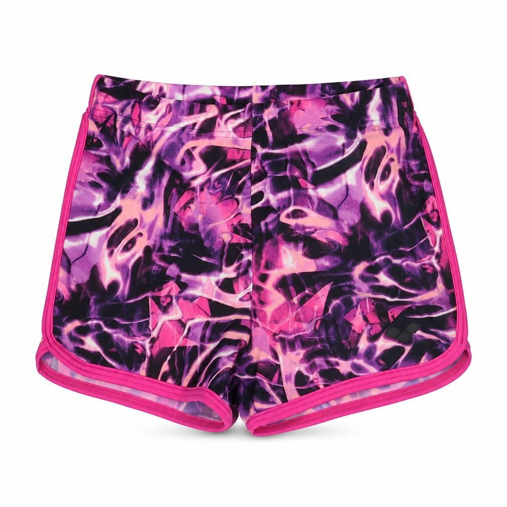 Arena Womens Purple Geometric Polyester Sweat Shorts Size 6 Regular