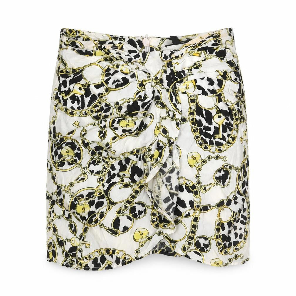 Topshop Womens Multicoloured Geometric Viscose A-Line Skirt Size 6 Zip