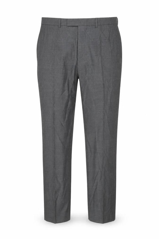 Marks & Spencer Mens Grey Polyester Dress Pants Trousers Size 34 in Regular Zip