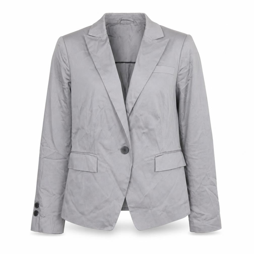 New Look Womens Grey Cotton Jacket Suit Jacket Size 14