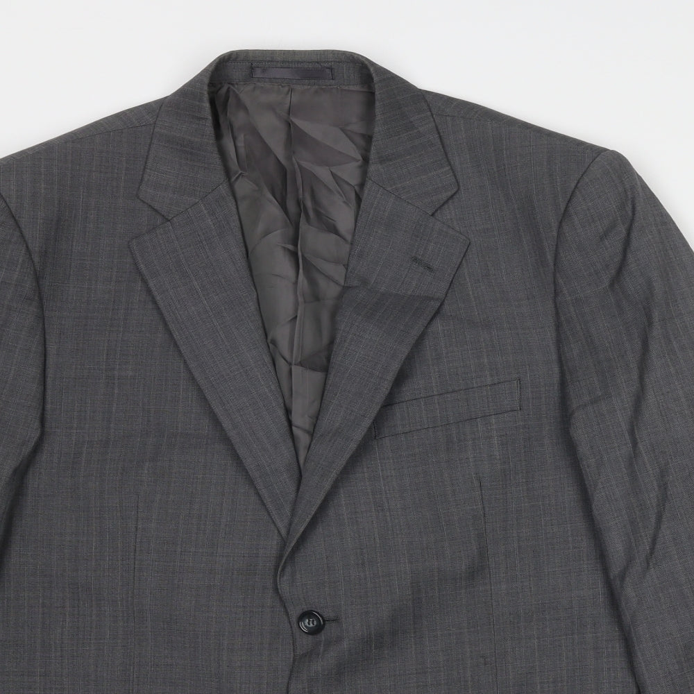 Brook Taverner Mens Grey Wool Jacket Suit Jacket Size 42 Regular
