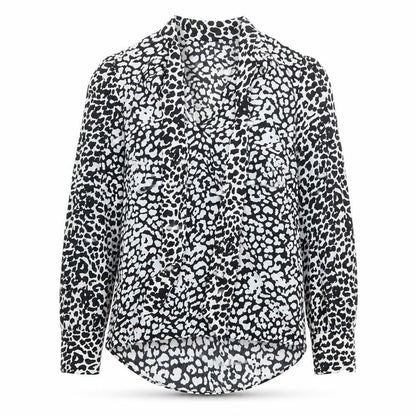 River Island Womens Ivory Geometric Polyester Basic Blouse Size 12 V-Neck