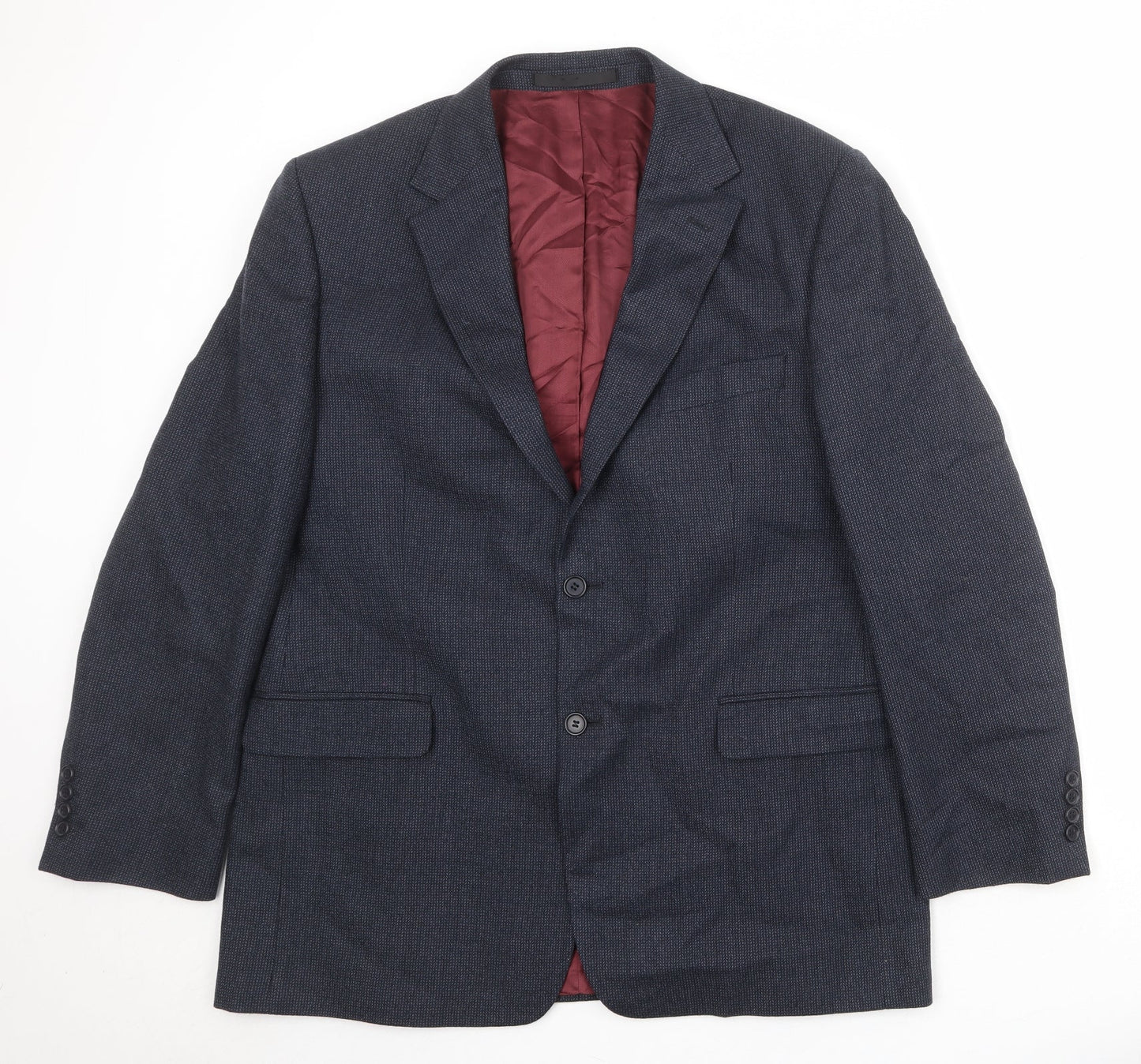 Marks and Spencer Mens Blue Wool Jacket Suit Jacket Size 44 Regular