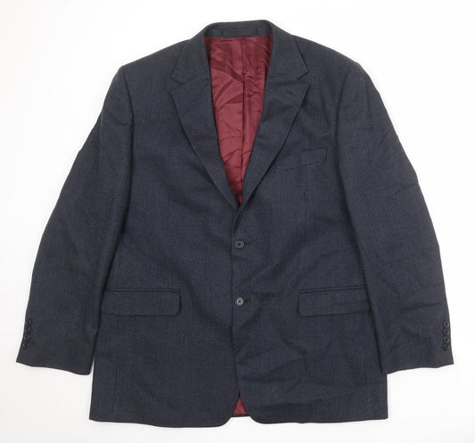 Marks and Spencer Mens Blue Wool Jacket Suit Jacket Size 44 Regular