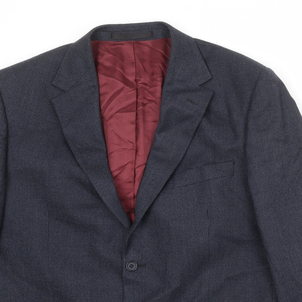 Marks and Spencer Mens Blue Wool Jacket Suit Jacket Size 44 Regular