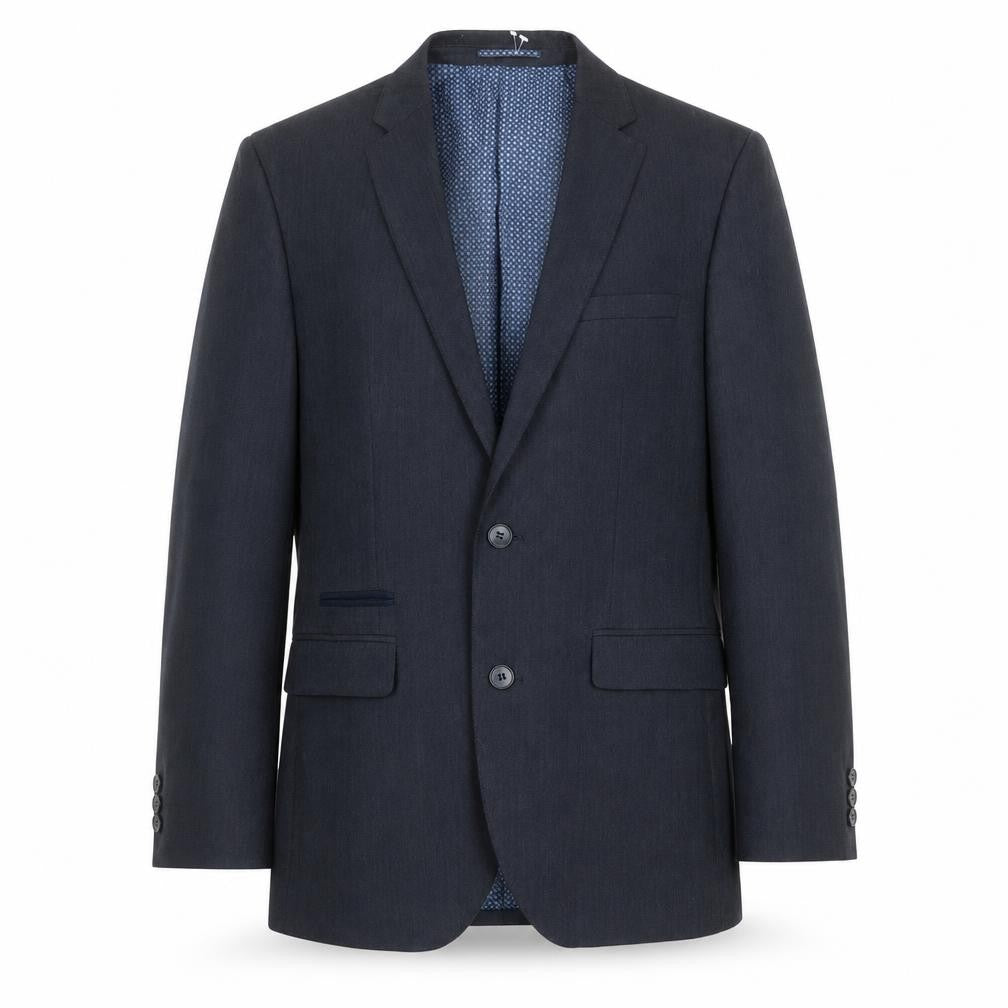 Fellini Mens Blue Polyester Jacket Suit Jacket Size 38 Regular